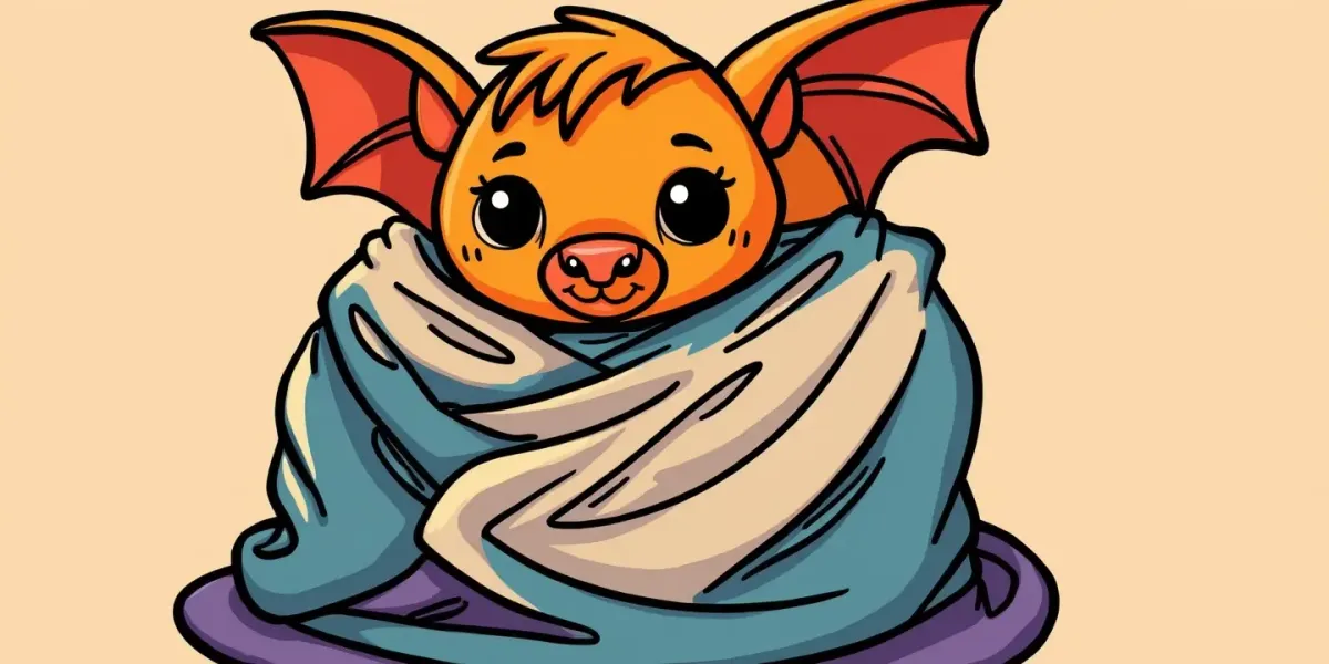 Ausmalbild: Süße Fledermaus zum Ausdrucken