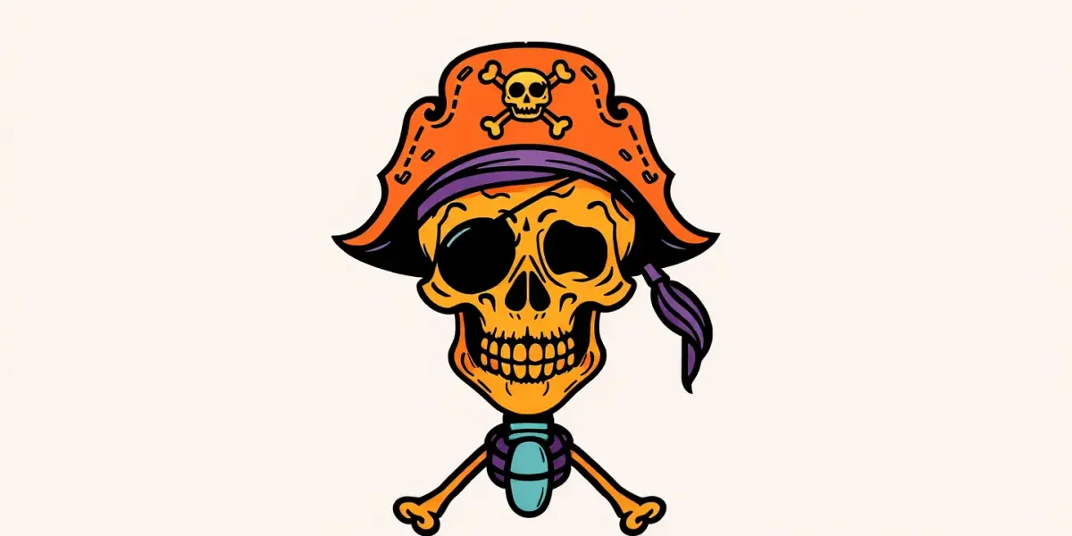 Spukhafter Pirat zu Halloween