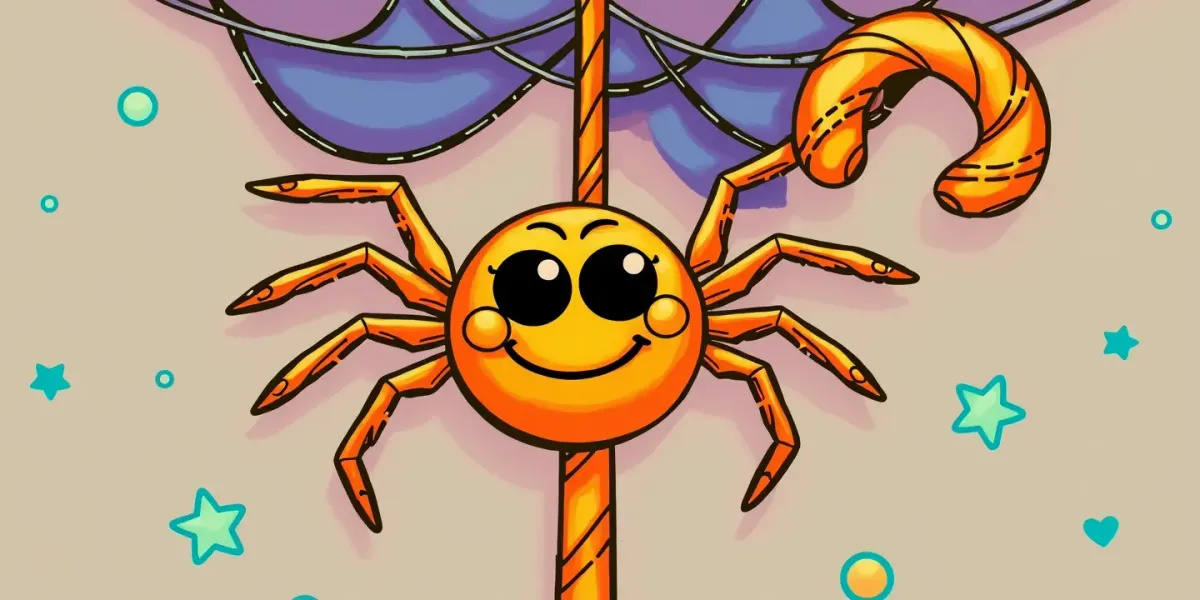 Süße Spinne: Kostenloser Halloween-Ausmalbild-PDF