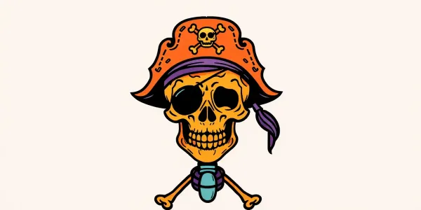 Spukhafter Pirat zu Halloween